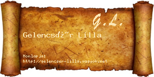Gelencsér Lilla névjegykártya