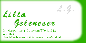 lilla gelencser business card